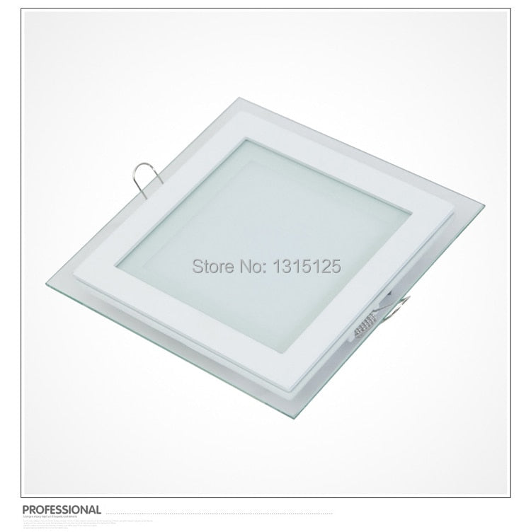 Dimmable LED Panel Downlight 6W 12W 18W Square Glass Panel Lights High Brightness Ceiling Recessed Lamps SMD5730 AC110V AC220V