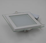 Dimmable LED Panel Downlight 6W 12W 18W Square Glass Panel Lights High Brightness Ceiling Recessed Lamps SMD5730 AC110V AC220V