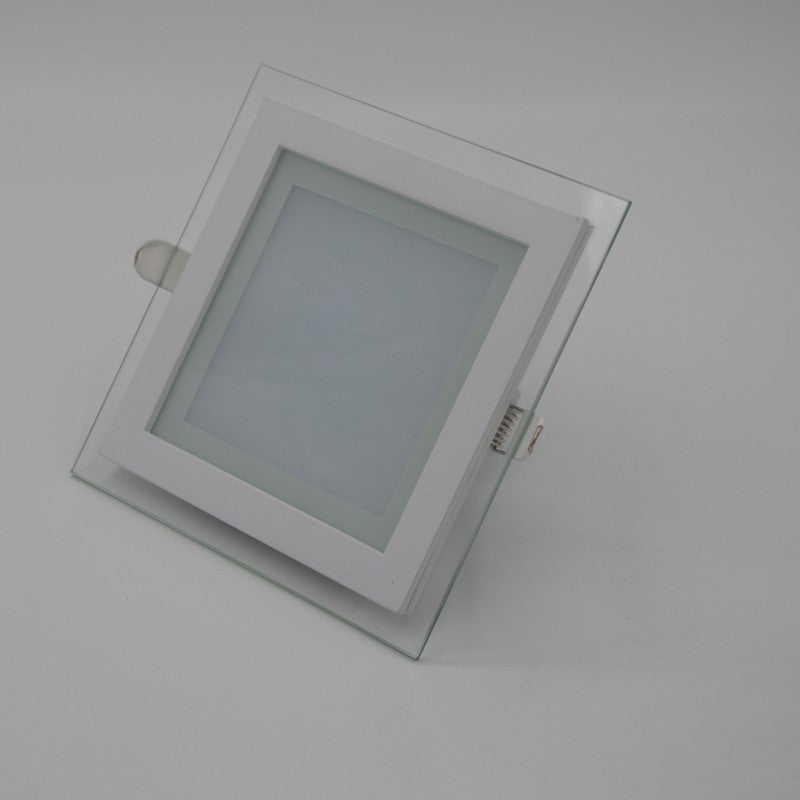 Dimmable LED Panel Downlight 6W 12W 18W Square Glass Panel Lights High Brightness Ceiling Recessed Lamps SMD5730 AC110V AC220V