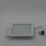 Dimmable LED Panel Downlight 6W 12W 18W Square Glass Panel Lights High Brightness Ceiling Recessed Lamps SMD5730 AC110V AC220V