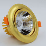 Gold Downlight Dimmable 5W 7W 10W 12W 15W 20W 85-265V Dimmable COB  Downlight Recessed LED Down light  With Lens For Hotel