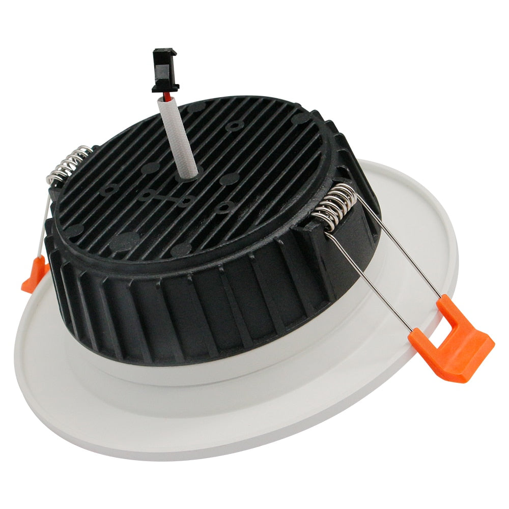 DBF 2020 New 3 Light Temperature Changeable Ceiling Recessed LED Downlight 7W 10W 12W 15W Round LED Downlight Kitchen Home 220V