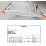 Big Size Downlights LED Ceiling 12W 15W 18W 24W Hole 140-210mm Shopping malls clothing stores hotels LED highlight, die-cast