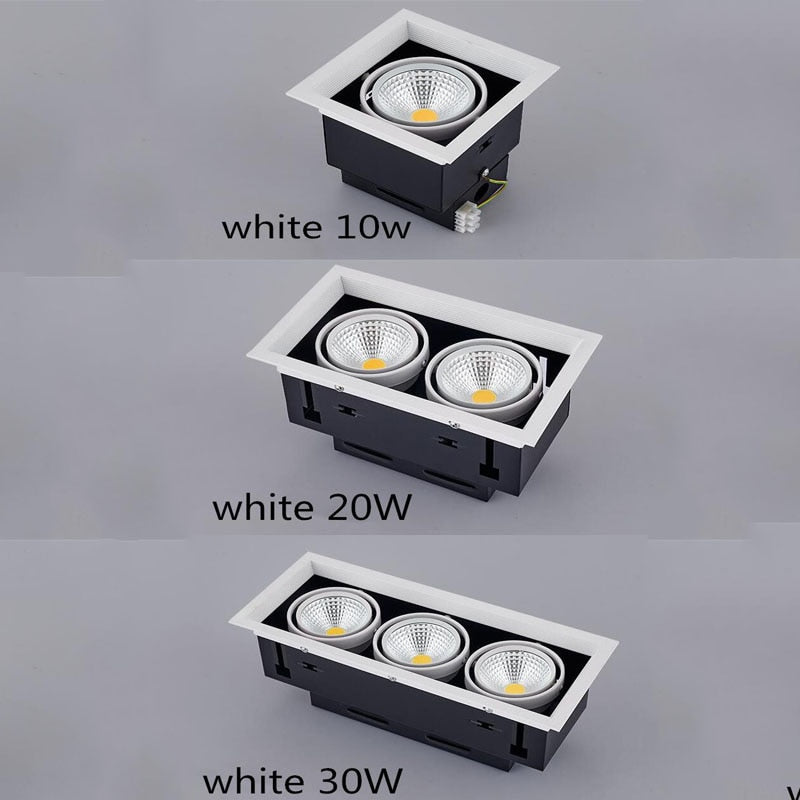 Double Dimmable Led downlight Spot Light 10w 20W 30W ac85-240V ceiling recessed Lights Indoor Lighting