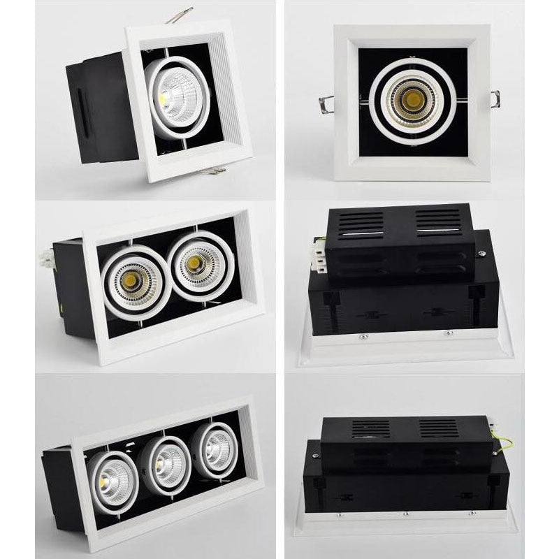 Double Dimmable Led downlight Spot Light 10w 20W 30W ac85-240V ceiling recessed Lights Indoor Lighting