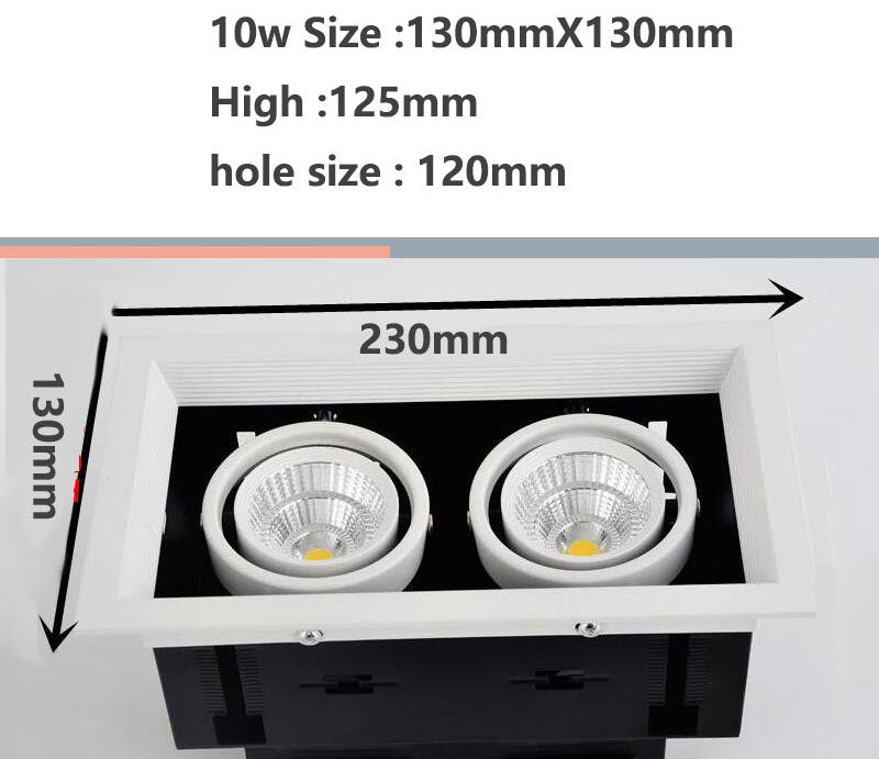 Double Dimmable Led downlight Spot Light 10w 20W 30W ac85-240V ceiling recessed Lights Indoor Lighting