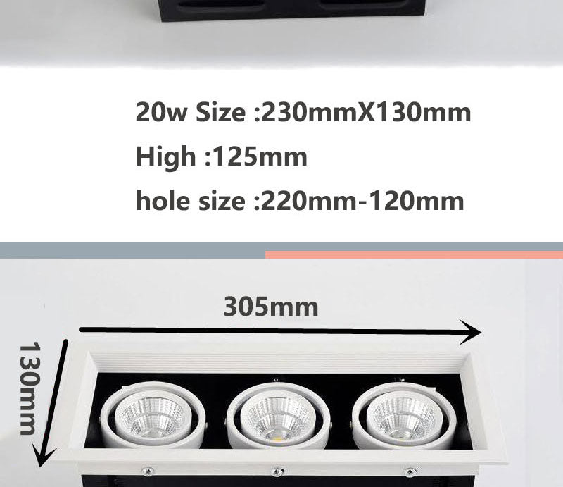 Double Dimmable Led downlight Spot Light 10w 20W 30W ac85-240V ceiling recessed Lights Indoor Lighting