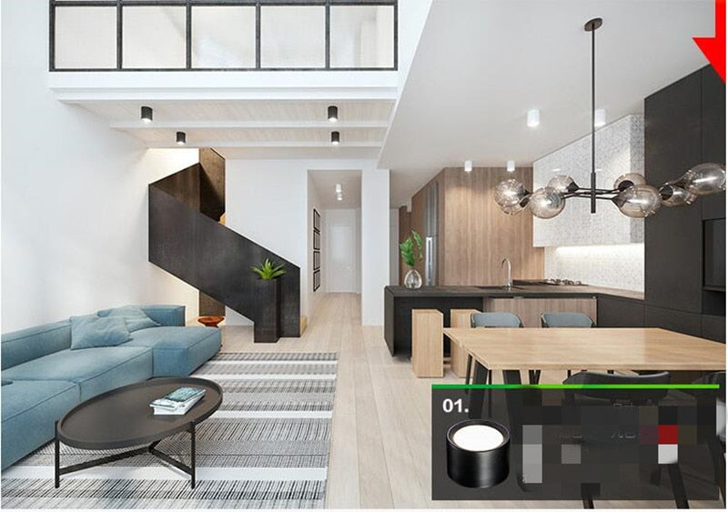 Surface Mounted Ceiling Downlight SMD5730 7W 9W 12W 15W 18W AC85-265V Ceiling lamp COB Led downlights Spot light +led driver