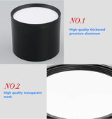 Surface Mounted Ceiling Downlight SMD5730 7W 9W 12W 15W 18W AC85-265V Ceiling lamp COB Led downlights Spot light +led driver