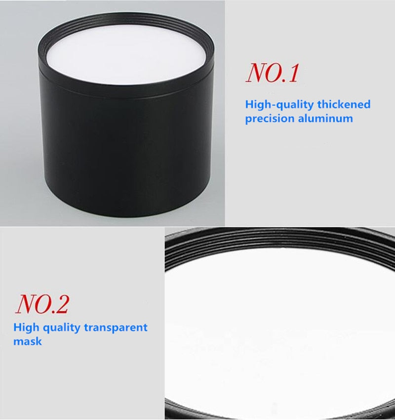 Surface Mounted Ceiling Downlight SMD5730 7W 9W 12W 15W 18W AC85-265V Ceiling lamp COB Led downlights Spot light +led driver