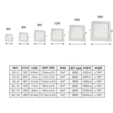 LED RV Boat Recessed Ceiling Light Square Ultra Thin LED Panel Light 6000K DC12V 24V cold white slim low voltage downlights