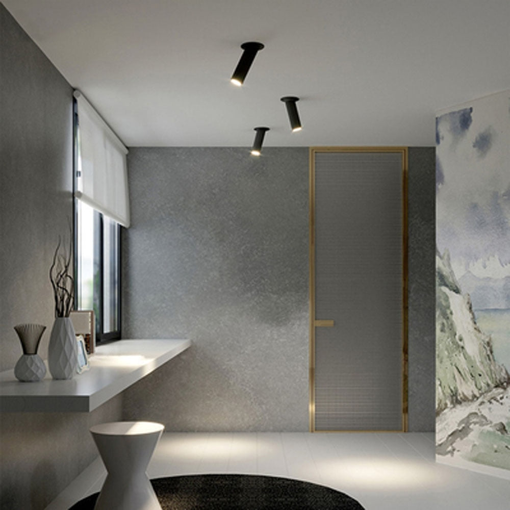 LED embedded rotatable spotlight Simple modern aisle long arm spotlight Clothing store ceiling downlight COB ceiling light