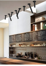 LED embedded rotatable spotlight Simple modern aisle long arm spotlight Clothing store ceiling downlight COB ceiling light