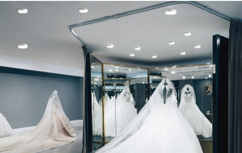 Surface Mounted LED Ceiling Lamp Ultra-thin Simple Round/Square Downlight 5W 8W 16W 30W Bathroom Corridor Panel Lights AC85-265V