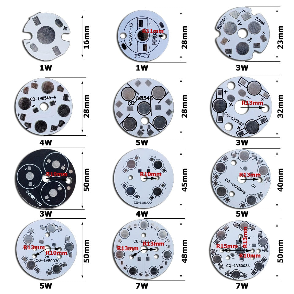 Dia28mm LED PCB Heatsink 1W 3W 5W High Power LEDs Install Aluminun Lamp Plate Panel for LED blub Spotlight Downlight DIY