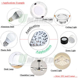 Dia28mm LED PCB Heatsink 1W 3W 5W High Power LEDs Install Aluminun Lamp Plate Panel for LED blub Spotlight Downlight DIY