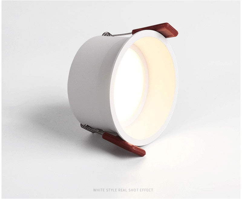 Angle Adjustable Deep Anti-Glare LED COB Recessed Downlight 5W 7W 12W 15W Round White LED Ceiling Spot Light Pic Background