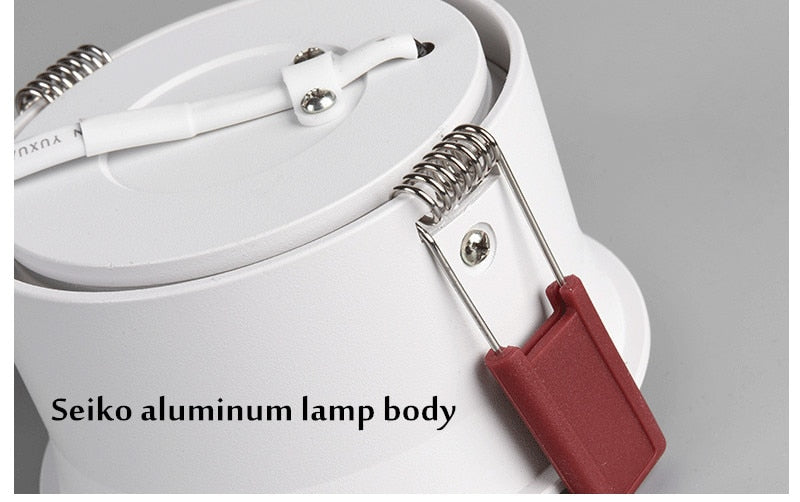 Angle Adjustable Deep Anti-Glare LED COB Recessed Downlight 5W 7W 12W 15W Round White LED Ceiling Spot Light Pic Background