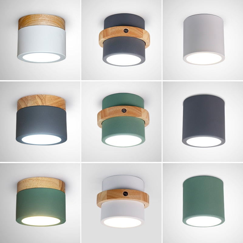 Nordic Wood Ceiling Lights Led Iron Wooden Ceiling Lighting Kitchen Bar Bedroom Stair Lamp Modern Spot Light Corridor Home Decor