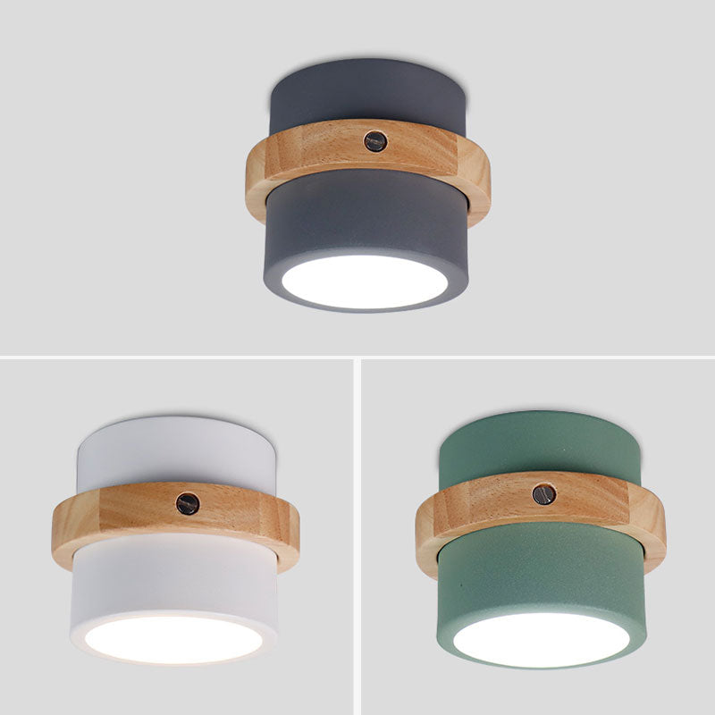 Nordic Wood Ceiling Lights Led Iron Wooden Ceiling Lighting Kitchen Bar Bedroom Stair Lamp Modern Spot Light Corridor Home Decor