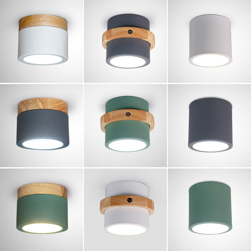 Nordic Wood Ceiling Lights Led Iron Wooden Ceiling Lighting Kitchen Bar Bedroom Stair Lamp Modern Spot Light Corridor Home Decor