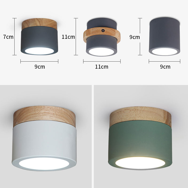 Nordic Wood Ceiling Lights Led Iron Wooden Ceiling Lighting Kitchen Bar Bedroom Stair Lamp Modern Spot Light Corridor Home Decor