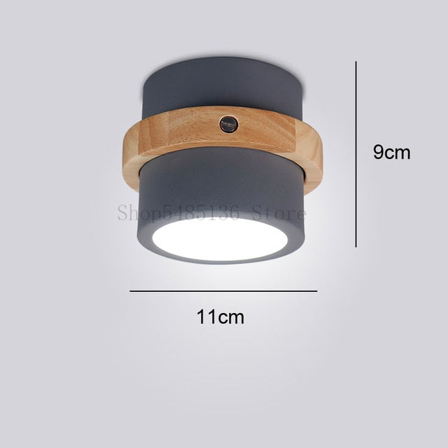 Nordic Wood Ceiling Lights Led Iron Wooden Ceiling Lighting Kitchen Bar Bedroom Stair Lamp Modern Spot Light Corridor Home Decor