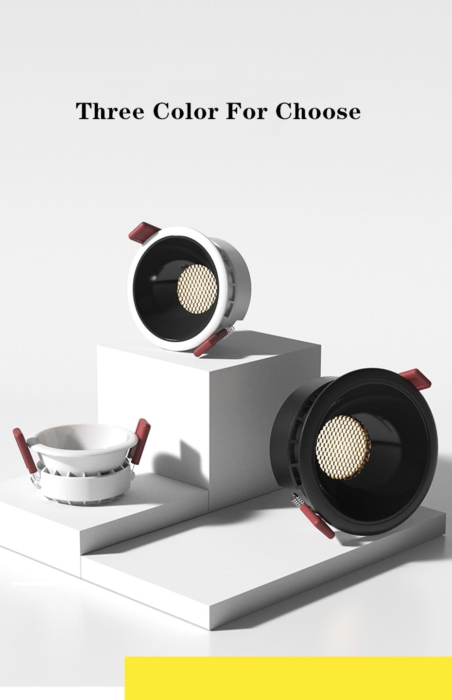 Anti-glare Recessed Ceiling Downlight lamp 7W 12W 18W 20W honeycomb cob led spot lights Ceiling Fixtures Lighting 85-265V