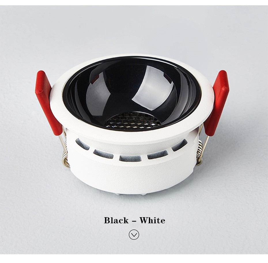 Anti-glare Recessed Ceiling Downlight lamp 7W 12W 18W 20W honeycomb cob led spot lights Ceiling Fixtures Lighting 85-265V