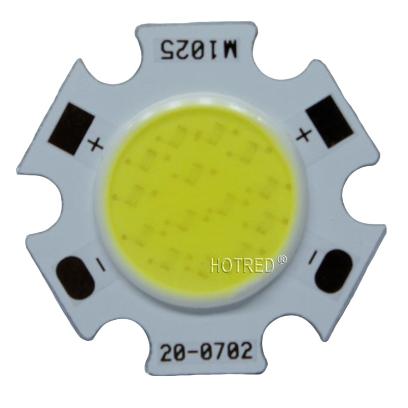 Rounded LED COB Light Source 10pcs/lot 3W 5W 7W Chip On Board 20mm Diameter for Spotlight Downlight Red Blue Green White Bulbs