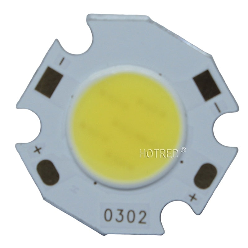 Rounded LED COB Light Source 10pcs/lot 3W 5W 7W Chip On Board 20mm Diameter for Spotlight Downlight Red Blue Green White Bulbs