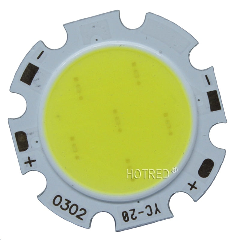 Rounded LED COB Light Source 10pcs/lot 3W 5W 7W Chip On Board 20mm Diameter for Spotlight Downlight Red Blue Green White Bulbs