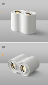 Ceiling LED Adjustable Spot Lights With 5W 10W GU10 Dimmable Bulbs Surface Mount Spotlight For Living Room Kitchen 230V Fixtures