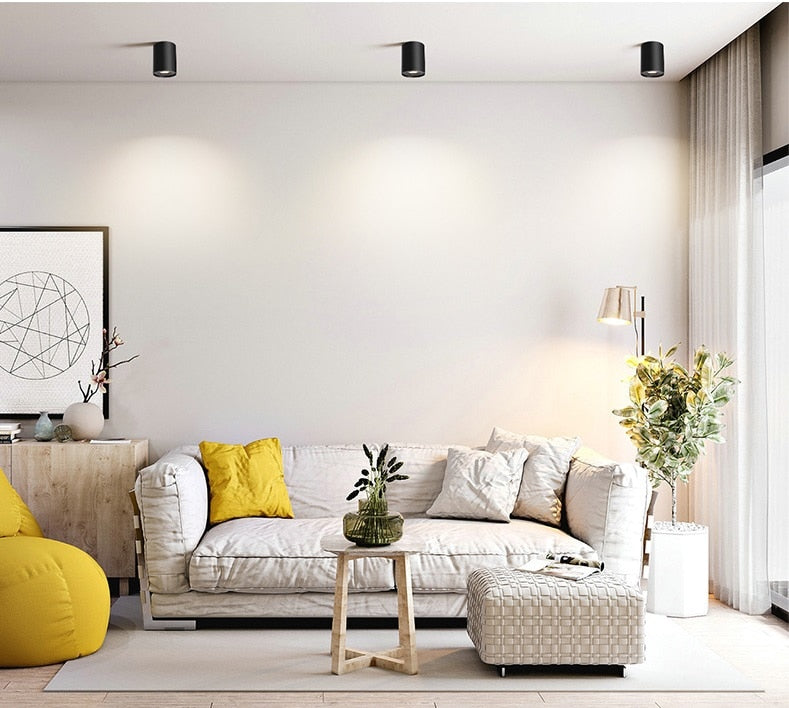 Ceiling LED Adjustable Spot Lights With 5W 10W GU10 Dimmable Bulbs Surface Mount Spotlight For Living Room Kitchen 230V Fixtures