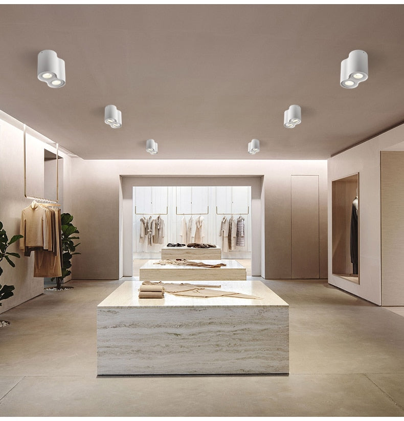 Ceiling LED Adjustable Spot Lights With 5W 10W GU10 Dimmable Bulbs Surface Mount Spotlight For Living Room Kitchen 230V Fixtures