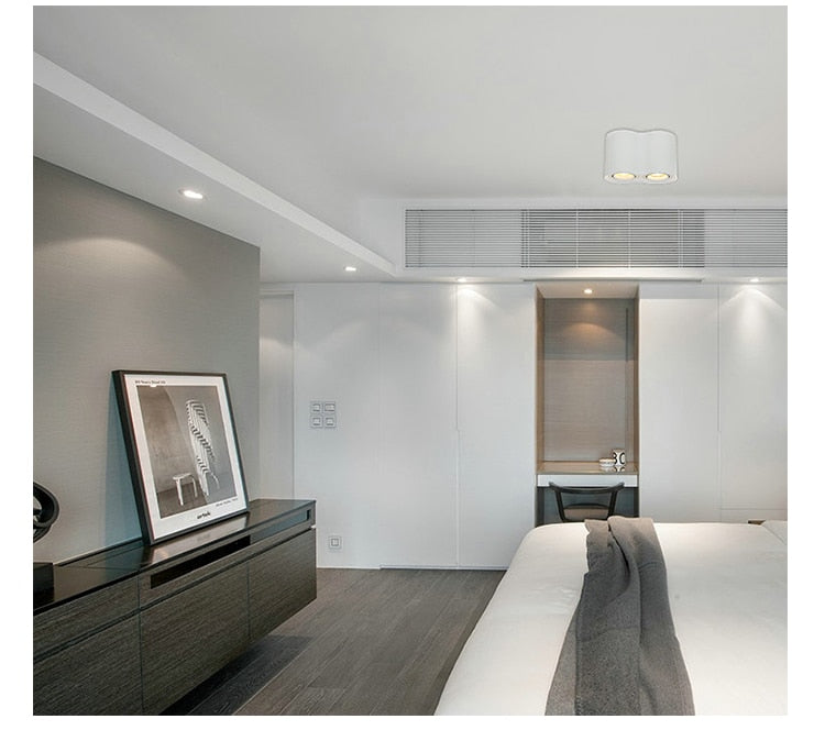 Ceiling LED Adjustable Spot Lights With 5W 10W GU10 Dimmable Bulbs Surface Mount Spotlight For Living Room Kitchen 230V Fixtures