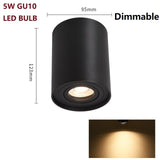 Ceiling LED Adjustable Spot Lights With 5W 10W GU10 Dimmable Bulbs Surface Mount Spotlight For Living Room Kitchen 230V Fixtures