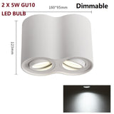 Ceiling LED Adjustable Spot Lights With 5W 10W GU10 Dimmable Bulbs Surface Mount Spotlight For Living Room Kitchen 230V Fixtures