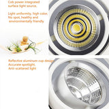 Recessed Dimmable COB LED Downlights 10W 20W 30W LED Ceiling Spot Lights 85-265V LED Ceiling Lamps Warm Cold White Indoor Lighting