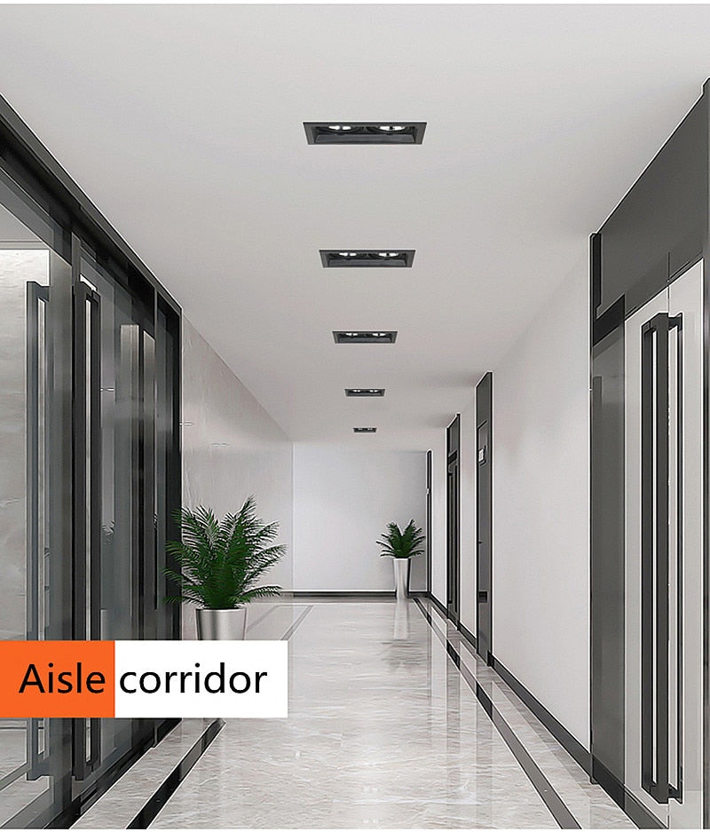 Recessed Dimmable COB LED Downlights 10W 20W 30W LED Ceiling Spot Lights 85-265V LED Ceiling Lamps Warm Cold White Indoor Lighting