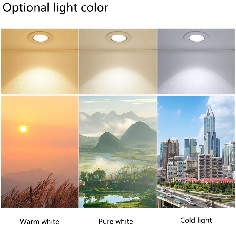 Recessed Dimmable COB LED Downlights 10W 20W 30W LED Ceiling Spot Lights 85-265V LED Ceiling Lamps Warm Cold White Indoor Lighting