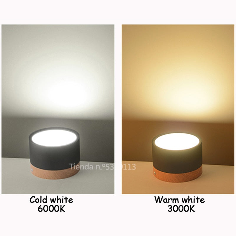 LED Flush Mount Downlight, Ceiling Mount Accent Lighting Imitation Wood 5W 7W 9W 12W 15W Ideal for Hallway Gallery Picture 220V