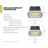 Aisilan Waterproof LED Downlight Kitchen Bathroom Spot Light Square Aluminum Ceiling LAMP Chip CRI 93