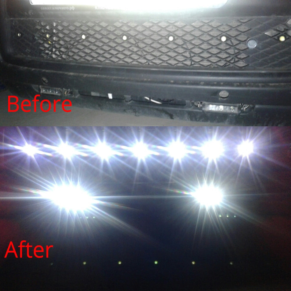 DC 12V Eagle Eye Led Daytime Running Lights Backup Auto Motor Parking Signal Lamp Waterproof Day Light Bulb White Red Blue