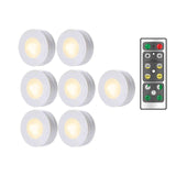 LED Puck Lights Close Wardrobe Stair Hallway Night Lamp 2 Colors Wireless Dimmable Touch Sensor Under Kitchen Cabinets Lights