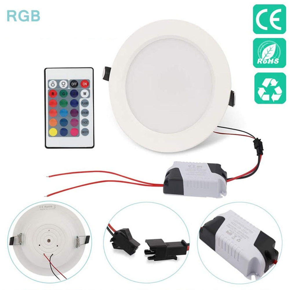 Dimmable LED Downlight 5/10/12W Spot Light Round Down Light 220V 110V Recessed Spot Ceiling Light Color Changing Lamp for Room