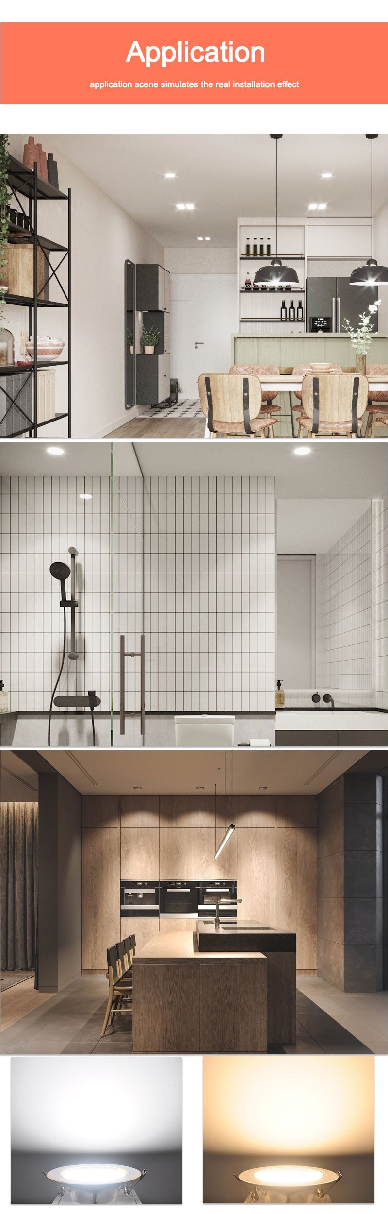 led downlight gold Silver White Ultra Thin Aluminum 3W 5W 9W 12W 15W 18W downlight AC220V 240V Round Recessed LED Spot Lighting