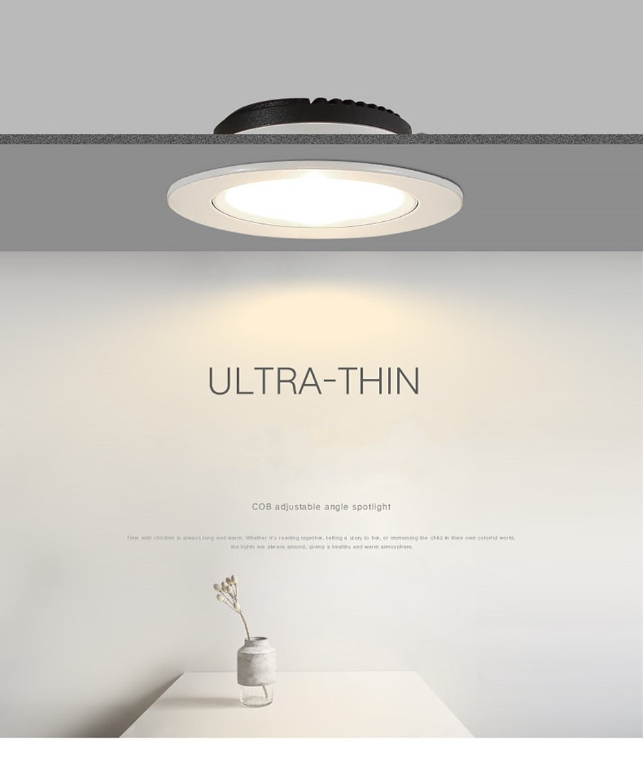 Dimmable LED Downlight 10W Round recessed lamp Ceiling lights 5W 7w led panel light for Bedroom Kitchen Indoor COB Spot lighting