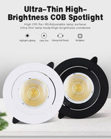 Dimmable LED Downlight 10W Round recessed lamp Ceiling lights 5W 7w led panel light for Bedroom Kitchen Indoor COB Spot lighting