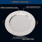 LED Downlight 3W 5W 7W 9W 12W 15W 18W Round Recessed Lamp 85-265V Cool+Neutral+Warm White Led Bulb Indoor LED Spot Lighting